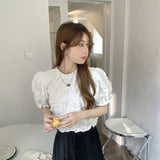 リンクルホワイトパフトップス