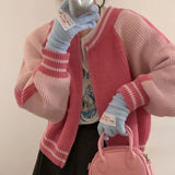 ラグランリブニットスタジャン