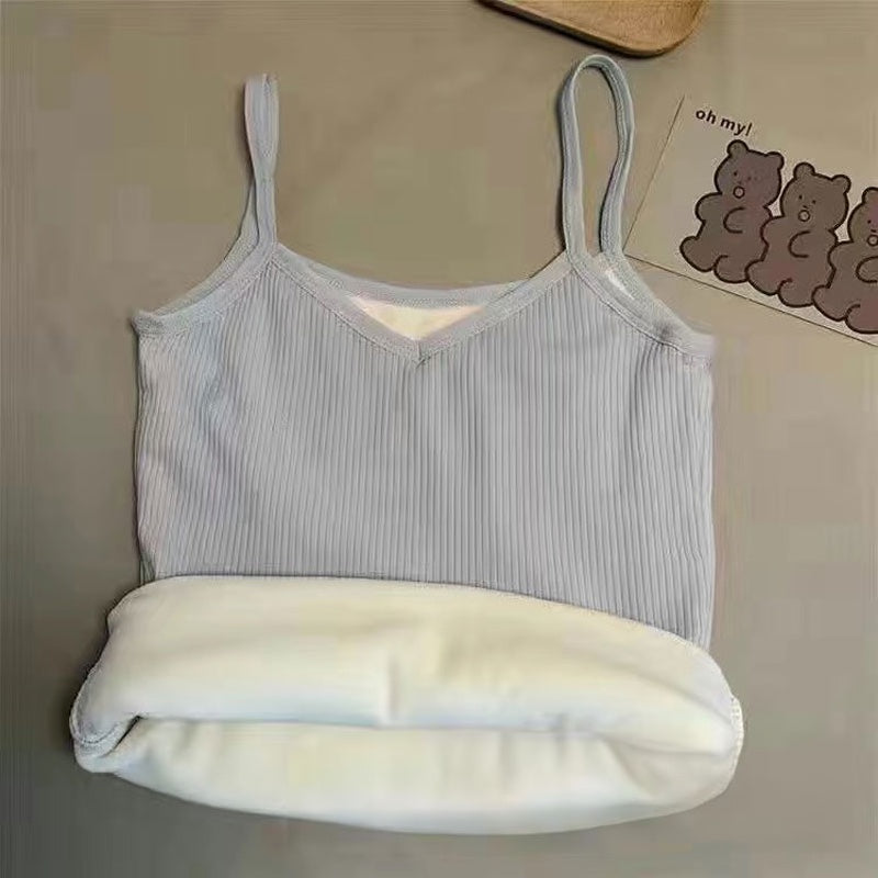 裏起毛リブキャミソール