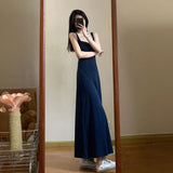 ナイトブルーマキシワンピース