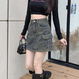 デニムカーゴミニスカート