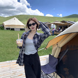 ルーズチェックネルシャツ