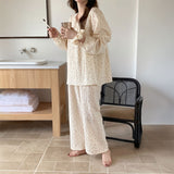 ソフトリネン小花ルームウェア