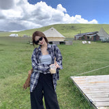 ルーズチェックネルシャツ