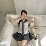 フェイクカーディガン&TシャツSET