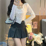 アシンメトリーフロントタイトップス