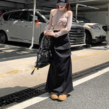 サイドギャザースリットロングスカート