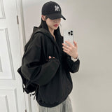 カジュアルワンカラーウィンドブレーカー