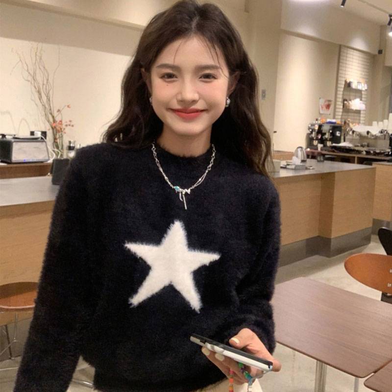 オンリースターシャギーニット