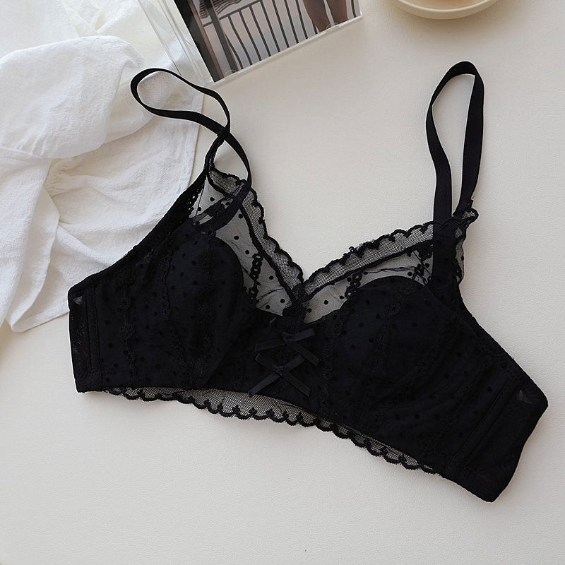 フレンチレースリボンブラ&ショーツSET