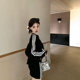 リボン刺繍トラックスウェット&スカートSET