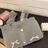 ミニリボンシャギーカーディガン