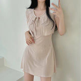 ソフトカーディガン&ワンピースSET