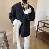 ノーカラーキルティングジャケット