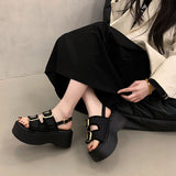 デニムリボンストラップサンダル