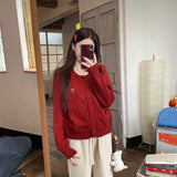 リボンレイヤードニットトップス