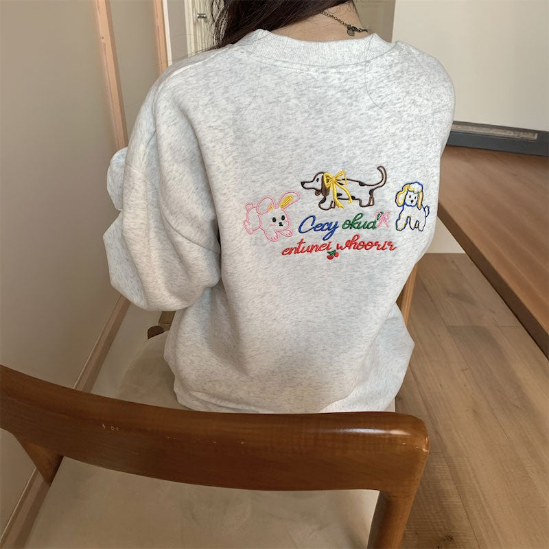 バックアニマルデザインスウェット