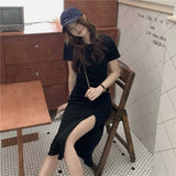 スリットギャザーシャツワンピース