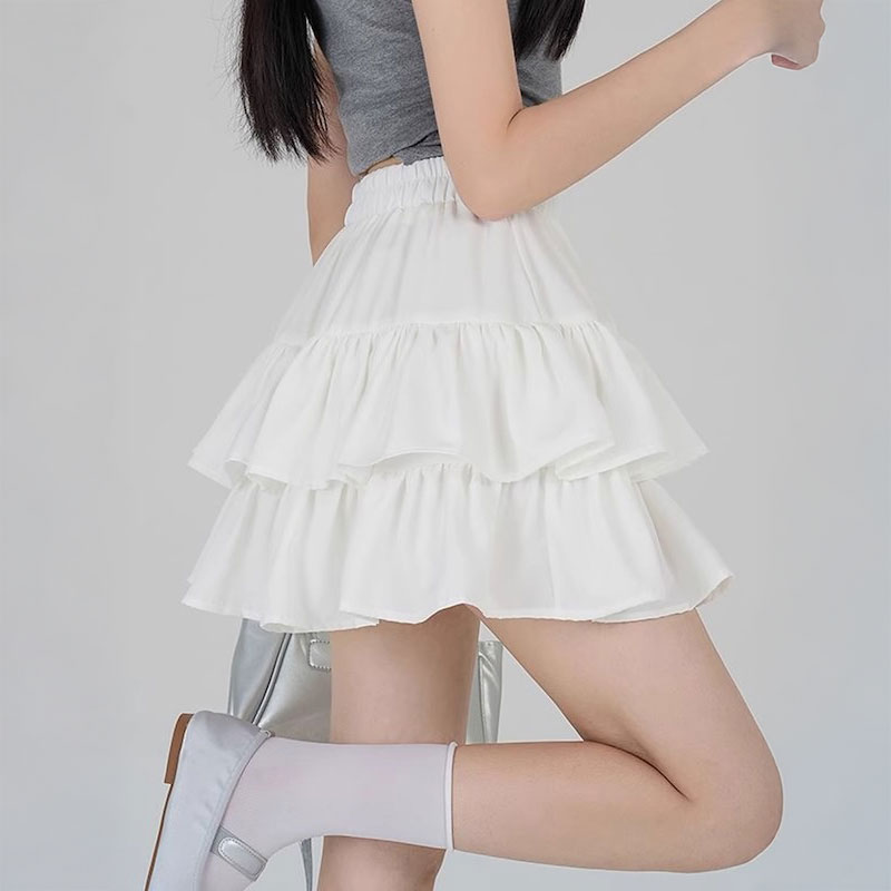 ボリュームティアードフレアミニスカート