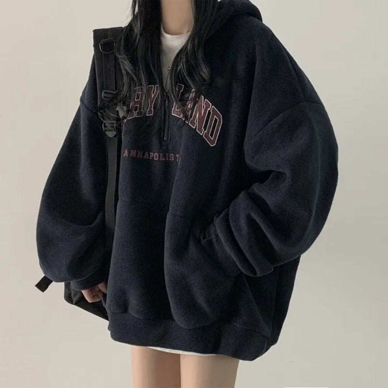 アメリカンハーフジップスウェット