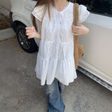 フラワーティアードチュニックワンピース