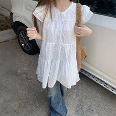 フラワーティアードチュニックワンピース