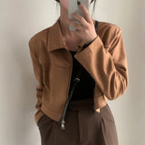 ジップスウェードジャケット