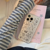 【iPhone17対応】クリア顔文字iPhoneケース