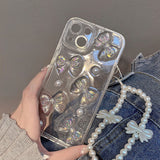 クリアパールリボンiPhoneケース