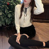 リボンフリルレディライクカーディガン