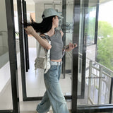 ウエストレースドットデニム