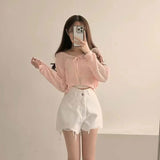 メッシュリボンボレロカーディガン