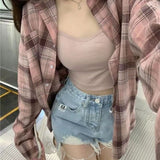 ピンクライトネルシャツ