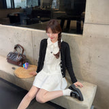 ペプラムシャツワンピース