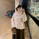 トグルレイヤードレースニット