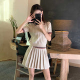 サマーポロニット&ニットスカートSET