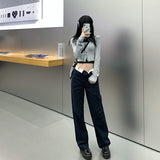 ウエスト折り返しカジュアルワークパンツ