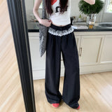 ウエストフリルタックパンツ