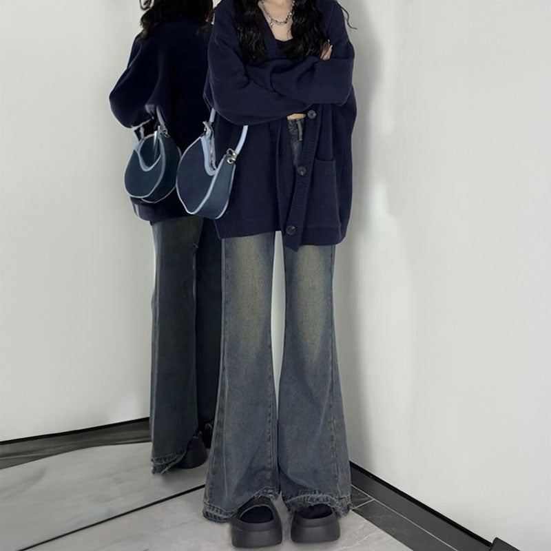 スモーキーフレアカットオフデニム