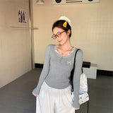 レイヤードストラップリボンロンT