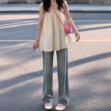 ライトウォッシュストレートデニム