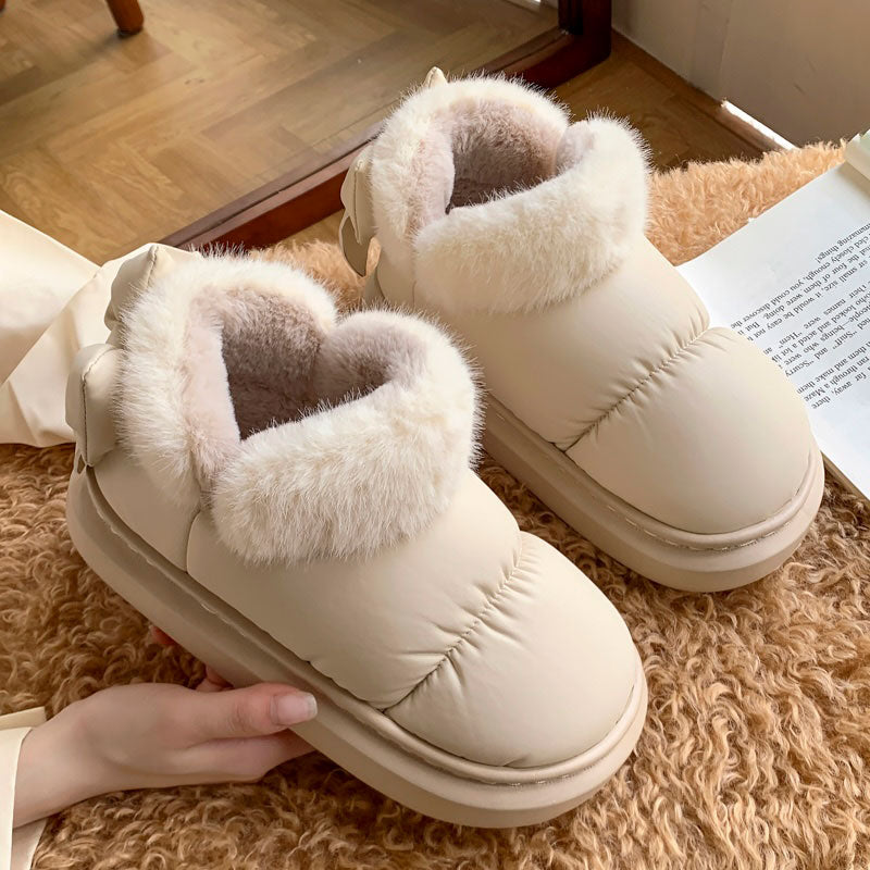 バックリボンスムースブーツ