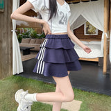 トラックティアードジャージスカート