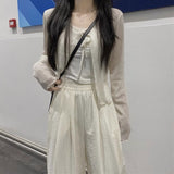 リボンエアスルーカーディガン