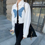 デニムバタフライシャツジャケット