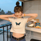 クロップドバタフライTシャツ