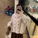 トグルレイヤードレースニット