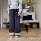 裏地ストライプカラーパンツ