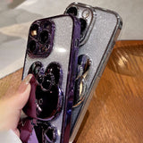 ミラー付きグリッターiPhoneケース