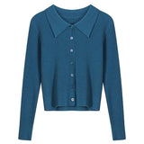 ポロリブカーディガン